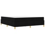 vidaXL Cadre de lit avec matelas Noir 180 x 200 cm tissu