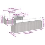 vidaXL Ensemble de canapé de jardin 8 Pièces Gris Poly rotin
