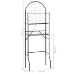 vidaXL Étagère de toilette Noir 60x33x174 cm