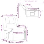 vidaXL Fauteuil massage inclinable électrique noir brillant similicuir