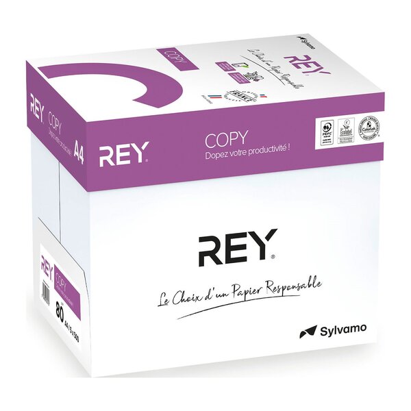 Papier a4 blanc 80 g rey copy - ramette de 500 feuilles - lot de 5