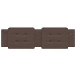 vidaXL Coussin de tête de lit marron 180 cm similicuir