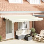 vidaXL Tissu de remplacement de store pour cadre 4x2 m Crème