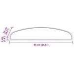 vidaXL Tapis d'escalier auto-adhésifs 15 Pièces Rouge 65 x 21 x 4 cm