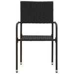 vidaXL Mobilier à dîner d'extérieur 7 Pièces Résine tressée Noir