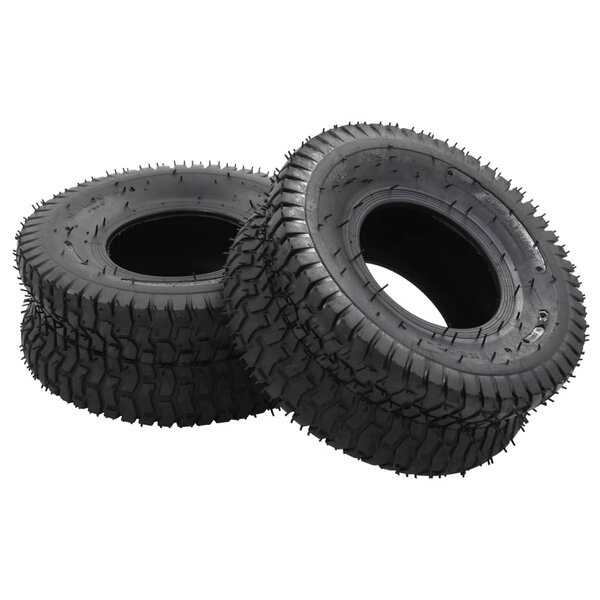 vidaXL Pneus de brouette 2 Pièces 15x6.00-6 4PR Caoutchouc