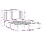 vidaXL Cadre de lit extra long sans matelas 160x210 cm bois massif