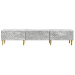 vidaXL Meuble TV 147 x 34 5 x 30 cm Gris béton Bois d'ingénierie