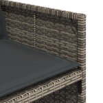 vidaXL Ensemble à manger de jardin 11Pièces avec coussins gris poly rotin