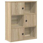 vidaXL Bibliothèque chêne sonoma 60x24x76 5 cm bois d'ingénierie