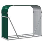 vidaXL Porte-bûches vert 120x45x100 cm acier galvanisé