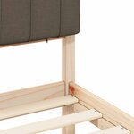 vidaXL Cadre de lit avec tête de lit rembourrée Taupe 80 x 200 cm