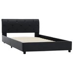 vidaXL Cadre de lit Noir Similicuir 100 x 200 cm