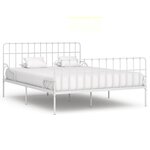 vidaXL Cadre de lit sans matelas avec sommier à lattes métal 200x200cm