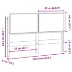 vidaXL Tête de lit capitonnée Gris Naturel et Foncé 120 cm Pin massif