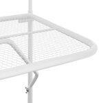 vidaXL Table de balcon Blanc 60x40 cm Acier