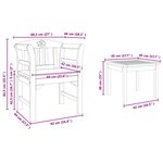 vidaXL Ensemble de salon Rose de jardin 3 Pièces Naturel