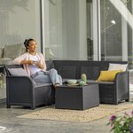 Keter Canapé 2 places de jardin Rosalie Graphite