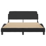 vidaXL Cadre de lit Dover noir et blanc 140x200 cm similicuir