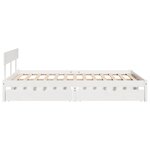 vidaXL Cadre de lit sans matelas blanc 120x200 cm bois de pin massif