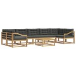 vidaXL Ensemble de canapés d'extérieur 6 pc Blanc et anthracite