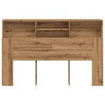 vidaXL Armoire de tête de lit chêne artisanal 180x19x103 5 cm