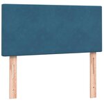 vidaXL Sommier à lattes de lit et matelas bleu foncé 80x220 cm velours