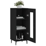 vidaXL Buffet Noir 34 5x34x90 cm Bois d'ingénierie