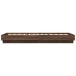 vidaXL Cadre de lit sans matelas chêne marron 90x200cm bois ingénierie