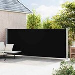 vidaXL Auvent latéral rétractable de patio 180x600 cm Noir