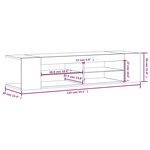 vidaXL Meuble TV avec lumières LED sonoma gris 135x39x30 cm