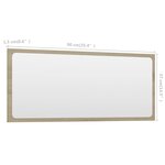vidaXL Miroir de salle de bain Chêne sonoma 90x1 5x37 cm Aggloméré