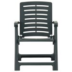 vidaXL Ensemble de bistro pliable 3 Pièces Plastique Vert