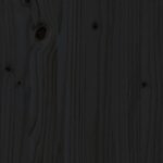 vidaXL Tête de lit Noir 93 5x3x81 cm Bois massif de pin