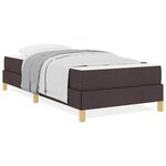 vidaXL Lit à ressorts Marron 90 x 190 cm Tissu  Bois Engineered