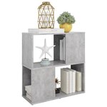 vidaXL Bibliothèque Gris béton 60x24x63 cm bois d'ingénierie