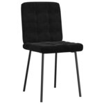 vidaXL Chaises à manger lot de 6 noir velours