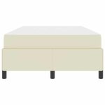 vidaXL Cadre de lit avec matelas Crème 120 x 200 cm Faux cuir