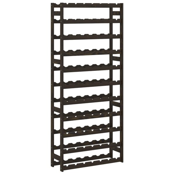 vidaXL Casier à bouteilles pour 77 bouteilles noir bois pin solide