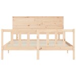 vidaXL Cadre de lit sans matelas bois de pin massif