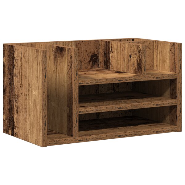 vidaXL Organisateur de Bureau Chêne Ancien 44.5x24x25 cm Bois Techniques