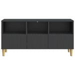 vidaXL Meuble TV avec tiroir Noir 102 x 34 5 x 50 cm Bois d'ingénierie