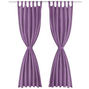 vidaXL Rideau occultant avec boucles 2 Pièces 140 x 245 cm Lilas