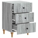 vidaXL Cabinet de chevet Sonoma gris 43 x 41 x 66 5 cm