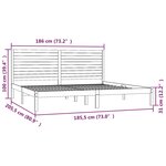 vidaXL Cadre de lit sans matelas 180x200 cm bois massif