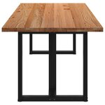 vidaXL Table à manger marron clair bois de chêne massif rectangulaire