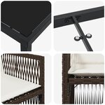 vidaXL Ensemble de salle à manger pour jardin 5 Pièces Marron Poly rotin