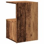 vidaXL Table de chevet vieux bois 35x35x55 cm bois d'ingénierie