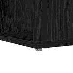 vidaXL Bureau d'angle avec étagère Chêne noir 101 5 x 149 5 x 149 5 cm