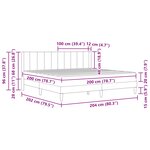 vidaXL Cadre de lit avec matelas Vert foncé 200 x 200 cm Velours